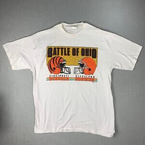 Vintage Cincinnati Bengals vs Cleveland Browns Mens Shirt 2XL Battle of Ohio
